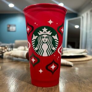 1 NEW 2023 Starbucks Reusable Holiday Red Hot Cup 16oz Christmas Tumbler Grande